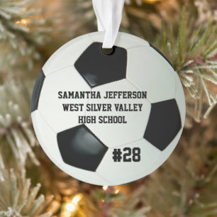 Personalised Circle Soccer Ball Sports Ornament
