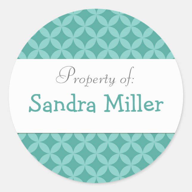 Personalised circle sticker label (Front)