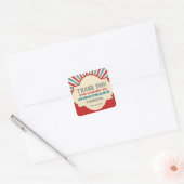 Personalised Circus carnival 1st birthday party Square Sticker (Envelope)