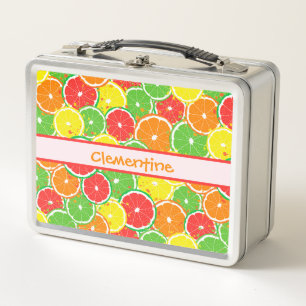 Personalised Citrus Fruit Metal Lunch Box