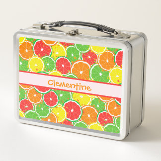 Personalised Citrus Fruit Metal Lunch Box