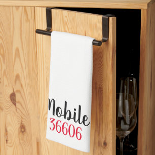 Personalised City and  Zip Kitchen Towel