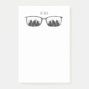 Personalised City & Eyeglasses Post-It Notes