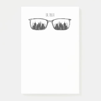 Personalised City & Eyeglasses Post-It Notes