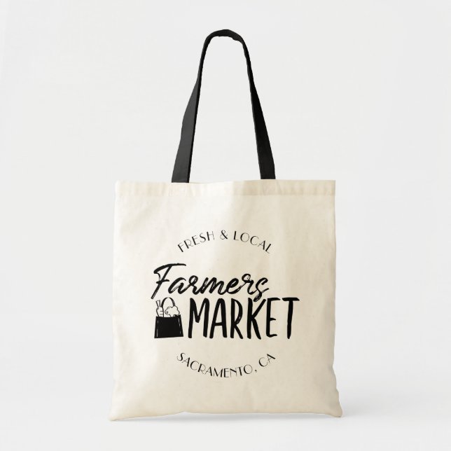 Personalised City Farmers Market Tote Bag (Front)