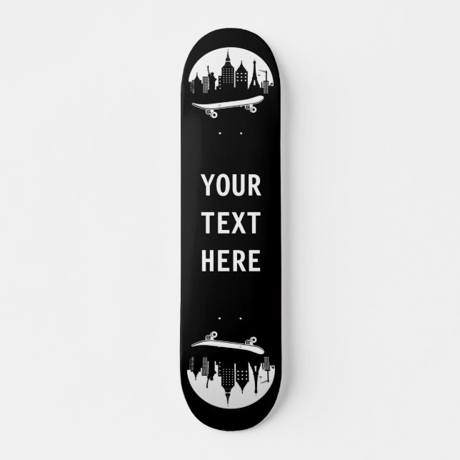 Personalised - City Skyscrapers Skateboard (Front)