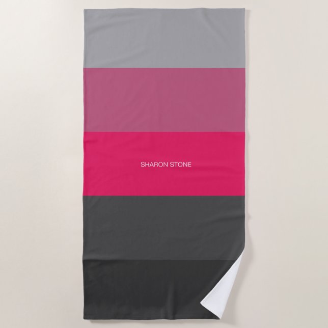 Personalised City Woman Beach Towel (Front)