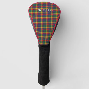 Personalised Clan Buchanan Plaid Tartan Golf Head Cover