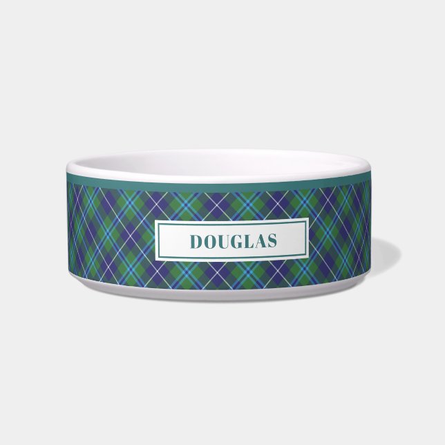 Personalised Clan Douglas Tartan Plaid Bowl (Front)