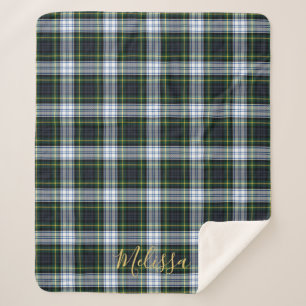 Personalised Clan Gordon Tartan Plaid Name Sherpa Blanket