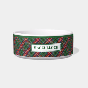 Personalised Clan MacCulloch Tartan Plaid Pattern Bowl