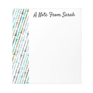 Personalised Clarinet Pattern Notepad