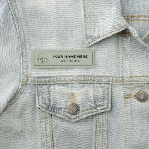 Personalised Clary Sage 3.5" X 1" Rectangle Name Tag