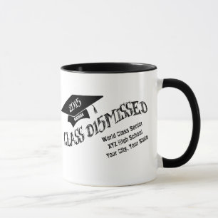 Personalised Class Dismissed 2015 Graduation Mug