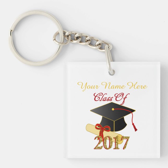 Personalised Class of 2017 Double-Sided Keychain (Front)