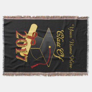 Personalised Class of 2017 Throw Blanket
