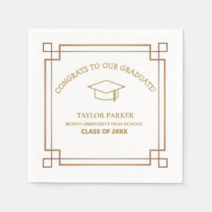Personalised class of 2023 Graduation  Napkin