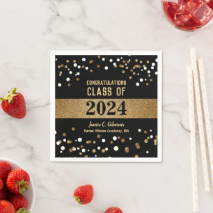 Personalised Class of 2024 Custom Graduation Party Napkin