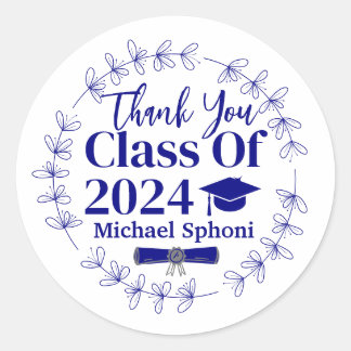 Personalised Class of 2024 Thank you Sticker