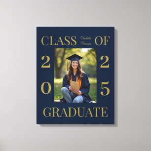 Personalised Class of 2025 Graduation Photo Canvas Print