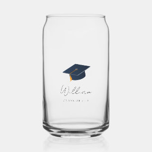 Personalised Class of 2026 Graduation Icon Can Glass