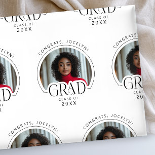 Personalised Class of 2026 Photo Grad Wrapping Paper