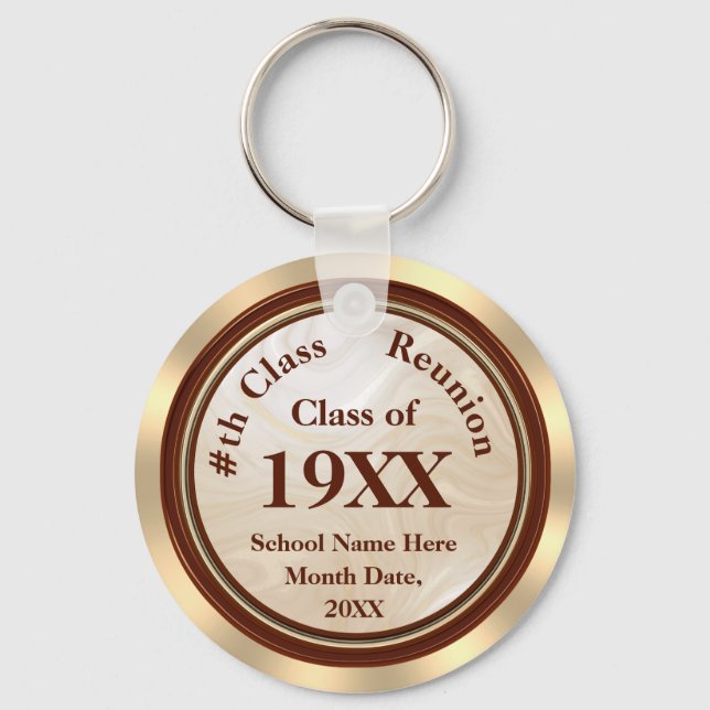 Personalised Class of Graduation, Reunion Gifts Key Ring (Front)