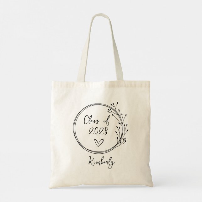 Personalised Class of Graduation Tote Bag (Back)