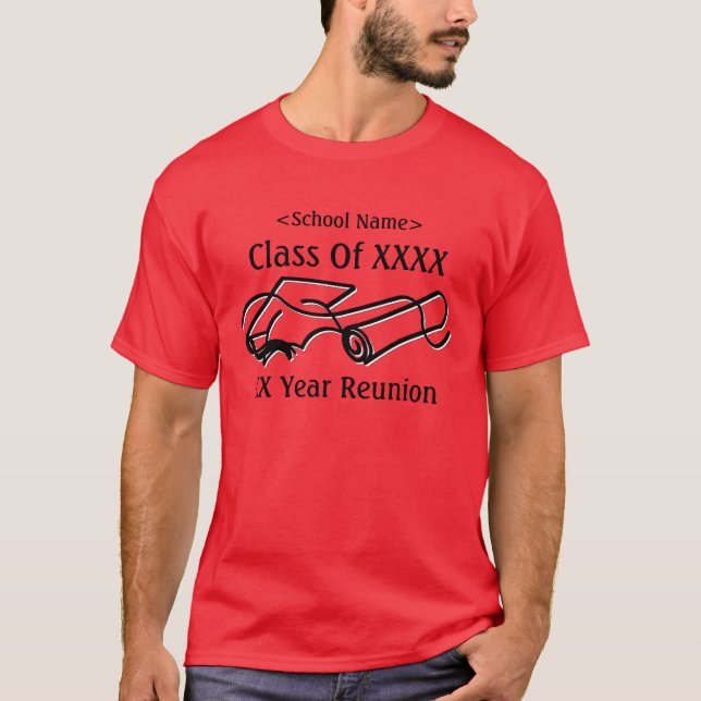 Personalised Class Reunion Cap & Diploma T-Shirt2 T-Shirt (Front)