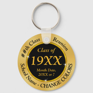 Personalised, Class Reunion Gifts, Change COLORS Key Ring