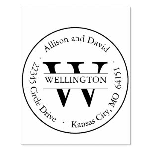 Personalised classic address stamp