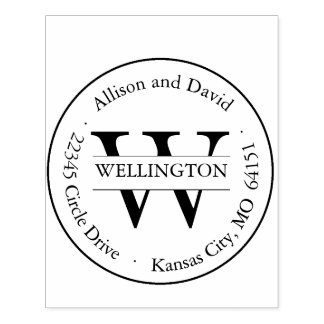 Personalised classic address stamp