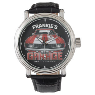 Personalised Classic American Muscle Car Garage Watch