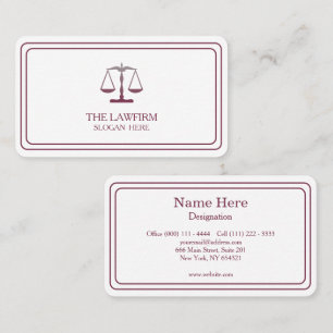 Personalised Classic Attorney Justice Scale  Business Card