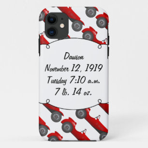 Personalised Classic Baby Boy Stat Gifts iPhone 11 Case