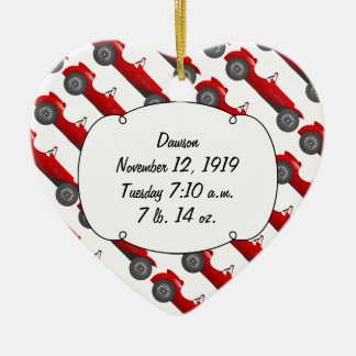 Personalised Classic Baby Boy Stat Gifts Ceramic Tree Decoration
