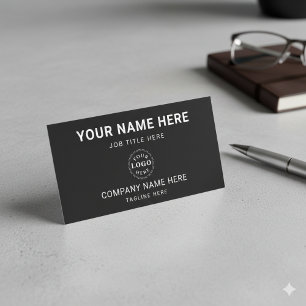 Personalised Classic Black 3" X 1.5" Rectangle Name Tag