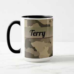 Personalised Classic Brown and Tan Camo Mug