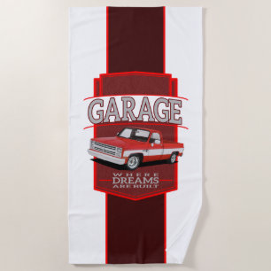 Personalised Classic C10 Garage Beach Towel