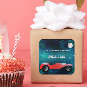 Personalised Classic Car Gifts Heart Sticker