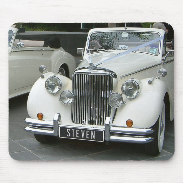 Personalised Classic Car w/ Your Name! Mouse Mat (Front)