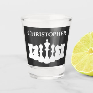 Personalised Classic Chess Pieces King Shot Glass