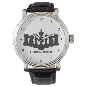 Personalised Classic Chess Pieces King Watch