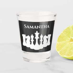 Personalised Classic Chess Pieces Queen Shot Glass