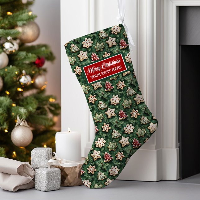 Personalised Classic Christmas Stocking Watercolor (Personalized Classic Christmas Stocking Watercolor Name)