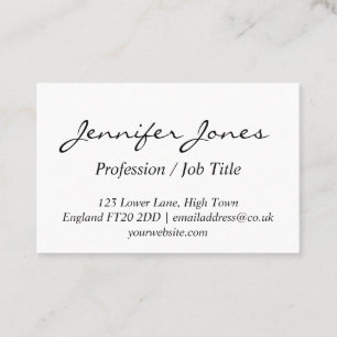 Personalised Classic Design Business Cards