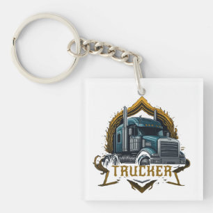 Personalised Classic Design for the Trucker  Key Ring