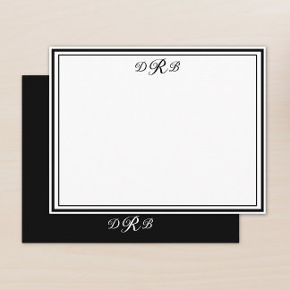 Personalised Classic Elegant Monogram Initial Name Card