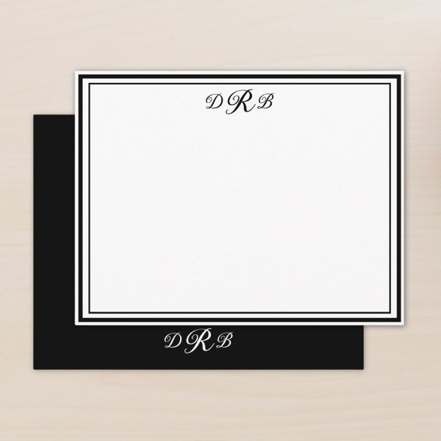 Personalised Classic Elegant Monogram Initial Name Card (Creator Uploaded)