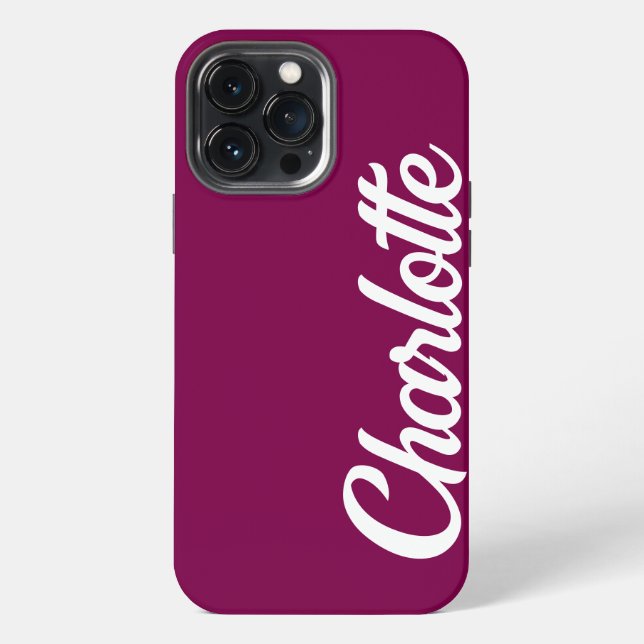 Personalised Classic Elegant Monogram Wine iPhone. iPhone Case (Back)